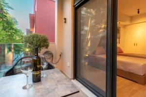 A&N Athens Luxury Apartments - Akadimou客房内的一张或多张床位