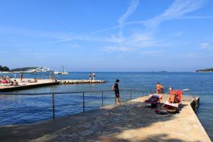 フンタナにあるApartments with a parking space Funtana, Porec - 7076の水上の桟橋の人々