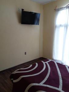 TV a/nebo společenská místnost v ubytování HOTEL RESTAURANT LOS PRISMAS