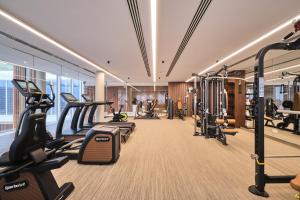 Fitness centrum a/nebo fitness zařízení v ubytování Hotel Marina Badalona