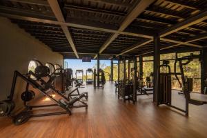 a gym with lots of equipment in a room at Orka Sunlife Resort Hotel and Aquapark in Oludeniz