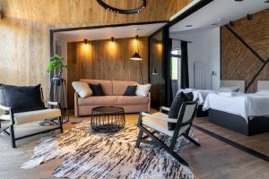 Posezení v ubytování Luxury Apartment Kavkaz View