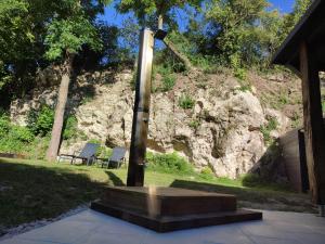 Vonkajšia záhrada v ubytovaní Bulles d'Auvergne