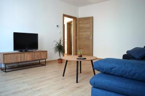 TV a/nebo společenská místnost v ubytování Apartmán u Malého jezu