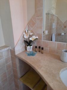 Koupelna v ubytování B&B La Pavoncella