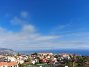 Una ciudad con casas y el océano en el fondo en Ponta do Sol Amazing 3 Bedroom Apartment, en Ponta do Sol