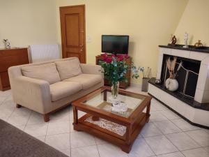 A television and/or entertainment centre at Blue Dolphins Apartment