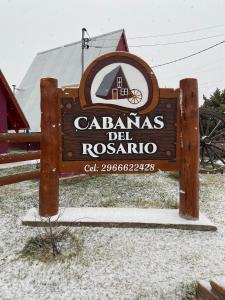 um sinal para a calias del robynrocrocemeteryemetery em Cabañas del Rosario em Puerto Santa Cruz