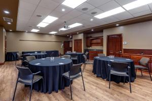 a conference room with tables and chairs in it at Best Western Plus Meridian in Lloydminster