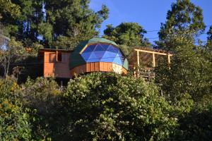 a house sitting on top of some trees at Arrecife Glamping in Guatavita