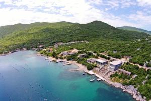 an aerial view of a resort on a lake at Apartments by the sea Kabli, Peljesac - 11695 in Brijesta