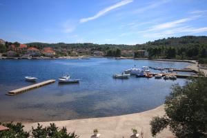 a group of boats are docked in a lake at Holiday house with a parking space Lumbarda, Korcula - 15165 in Lumbarda +11 photos