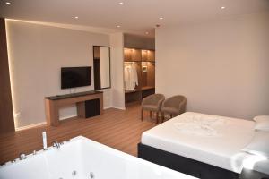 TV a/nebo společenská místnost v ubytování Hotel Continental