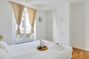 Posteľ alebo postele v izbe v ubytovaní Charming apartment - 1BR-4P - Parc Monceau