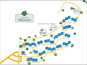 una mappa del festival autunnale di Philadelphia di Ferienpark im schönen Falkenstein 6 a Falkenstein