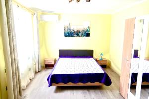 Katil atau katil-katil dalam bilik di Apartment modern in Sulina