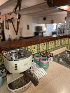a food processor sitting on a counter in a kitchen at Casa Belvedere Sant’Anna in Rivisondoli