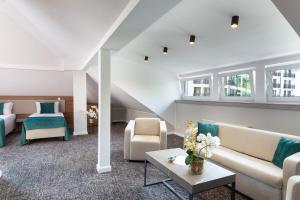 Posteľ alebo postele v izbe v ubytovaní Apartamenty i pokoje Montana