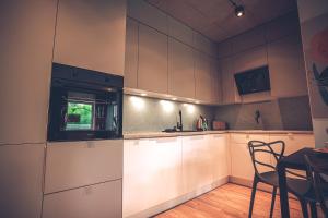 Kuchyň nebo kuchyňský kout v ubytování THE LOFT - Wiślana 28