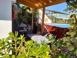 A garden outside Margarita luxury apartment 1