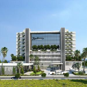 una representación de un edificio con un complejo en Palm Beach Apartment, en Oroklini