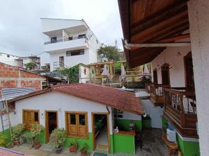 an overhead view of a building with green and white at Hotel Monte verde in Salento +28 photos