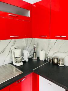 Kuchyň nebo kuchyňský kout v ubytování Soners Dream Apartment