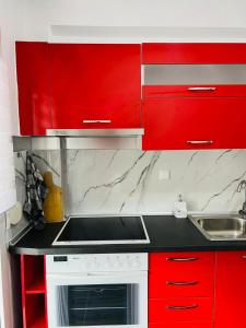 Kuchyň nebo kuchyňský kout v ubytování Soners Dream Apartment