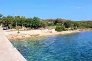 a view of a body of water with a beach at Apartments by the sea Cove Pogana, Cres - 14172 in Nerezine +4 photos