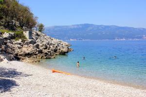 a group of people swimming in the water on a beach at Apartments with a parking space Porozina, Cres - 14980 in Filozići