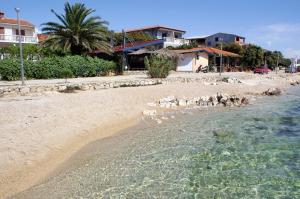 a group of animals walking on the beach at Apartment Mandre 4098d in Mandre
