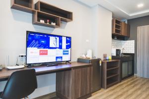 TV a/nebo společenská místnost v ubytování W2 RESIDENCE
