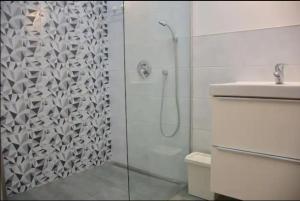 Koupelna v ubytování 3bdr-2bath-3Ac design apt, central, secured parking, quiet