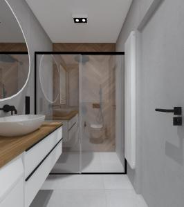 Kúpeľňa v ubytovaní Stylowe Apartamenty Plewiska
