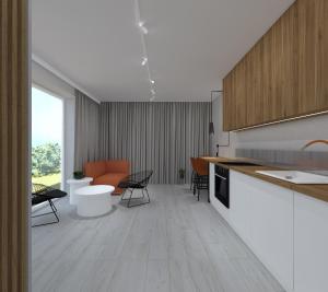 Kuchyňa alebo kuchynka v ubytovaní Stylowe Apartamenty Plewiska