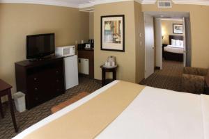 Habitación de hotel con cama y TV en The Volare, Ascend Hotel Collection en San Clemente