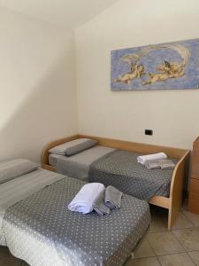 Voodi või voodid majutusasutuse L'oasi di zio Franco - Cascata delle Marmore - Valnerina - Umbria toas