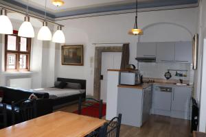 Kuchyň nebo kuchyňský kout v ubytování Pfarrhaus Maxen
