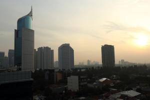 Nespecifikovaný výhled na destinaci Jakarta nebo výhled na město při pohledu z hotelu
