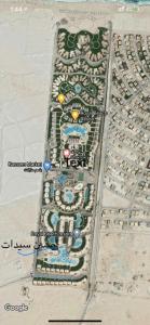 Un mapa de un edificio en el desierto en Villa Yasmin404, en Marsa Matruh