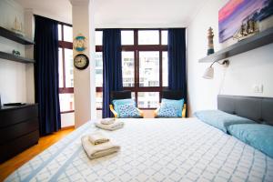 Posteľ alebo postele v izbe v ubytovaní Casa Canteras