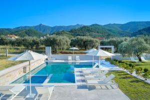 Olia Thassos - Luxury Apartments内部或周边的泳池