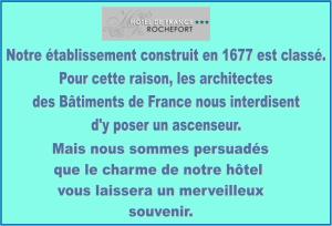 Captura de pantalla de un teléfono móvil con una lista de órdenes en Hotel de France Citotel, en Rochefort