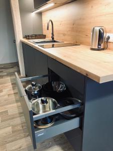 Kuchyň nebo kuchyňský kout v ubytování Lotes apartamenti