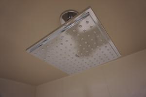 a light on the ceiling of a room at Crescent Bay Inn in Laguna Beach