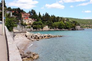 a view of a river with houses on the shore at Rooms with a parking space Veli Brgud, Opatija - 7840 in Jurdani