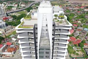 a rendering of a tall white building at Troika Residence Kota Bharu @ Eternity Live-1B4pax in Kota Bharu