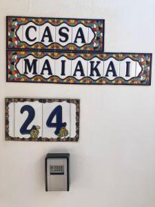 Certyfikat, podpis lub inny dokument wystawiony w obiekcie Casa Maiakai