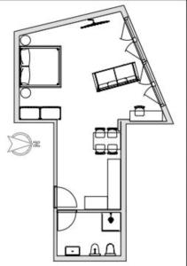 Plán poschodí v ubytovaní Apartments Iris