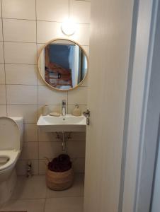 Koupelna v ubytování Liliomfa apartman
